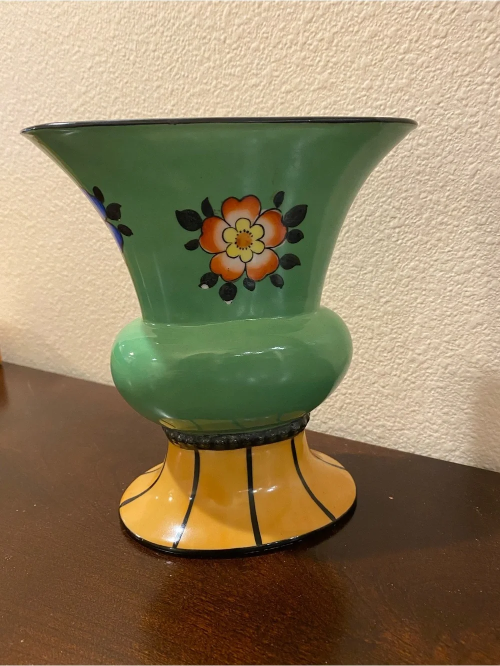 Vintage Sakuraware Japan Hand Painted Butterfly Flower Vase